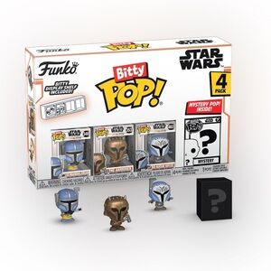 Funko Bitty Pop! Star Wars The Mandalorian 4-Pack Series 1, Collector’s Set- NIB
